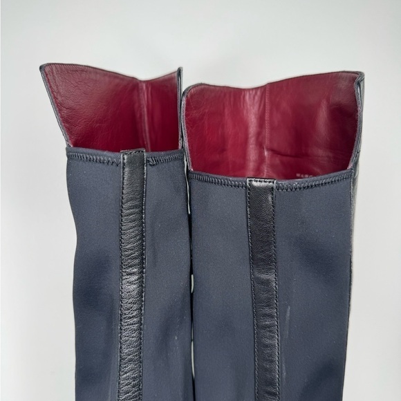 Marc by Marc Jacobs Black Leather Knee-High Boots with Gold Buckles - Elegance - Picture 7 of 10